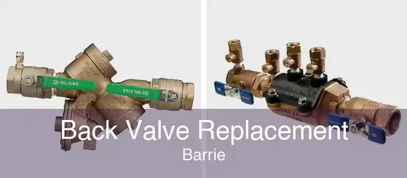 Back Valve Replacement Barrie