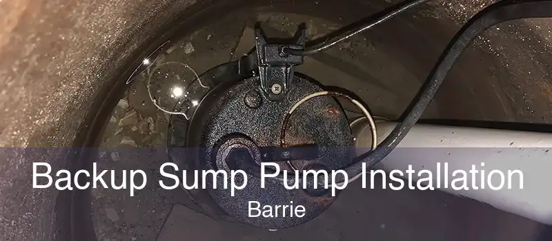Backup Sump Pump Installation Barrie