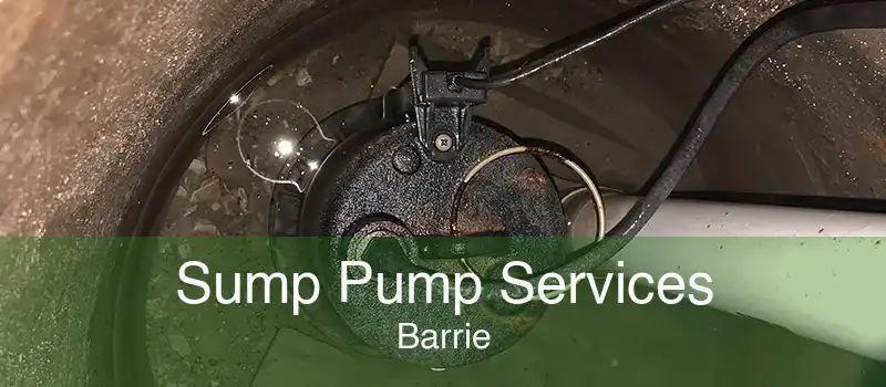 Sump Pump Services Barrie